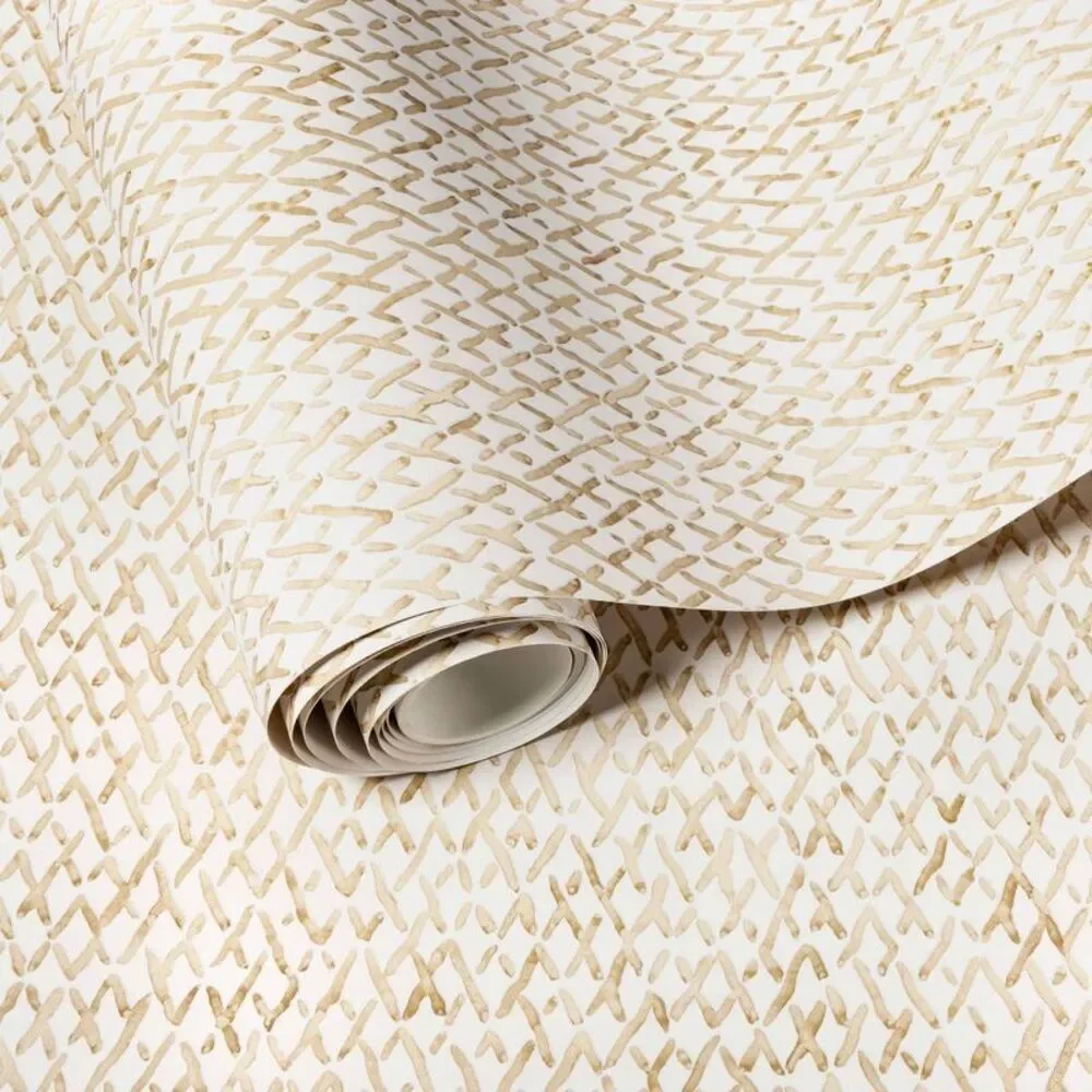 Metallic Crosshatch Wallpaper -
